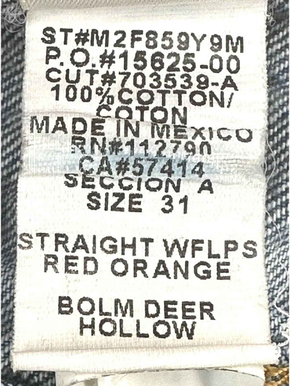True Religion BOLM Deer Hollow Jeans Men 31 Straight Distressed Blue Flap Pocket